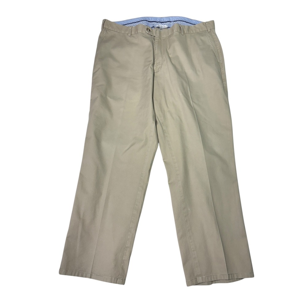 PETER MILLAR Mens Chinos Khaki Flat‎ Front Straight Fit Pants Size 40x28